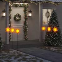 VidaXL Kerstlampen met grondpin en led's 3 st 35 cm geel