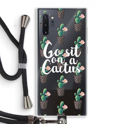 Cactus quote: Samsung Galaxy Note 10 Plus Transparant Hoesje met koord