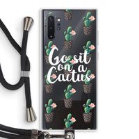 Cactus quote: Samsung Galaxy Note 10 Plus Transparant Hoesje met koord