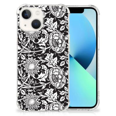 iPhone 13 Case Black Flowers iPhone 13 Case Black Flowers