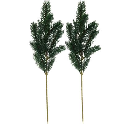 Kunst dennentak - 2x - groen - 51 cm? - kersttakken - kerststukje takken