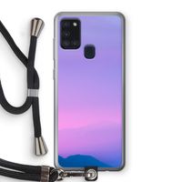 Sunset pastel: Samsung Galaxy A21s Transparant Hoesje met koord