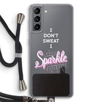 Sparkle quote: Samsung Galaxy S21 Transparant Hoesje met koord