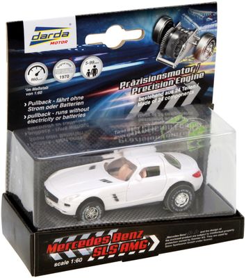 Darda speelgoedauto Mercedes Benz SLS AMG pull back 1:60