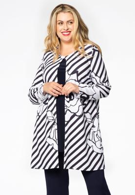 Yoek Vest-jasje STRIPE ROSE | Blauw | Maat 58/60
