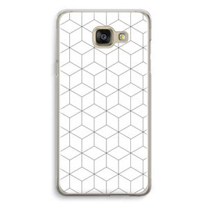Zwart-witte kubussen: Samsung Galaxy A5 (2016) Transparant Hoesje