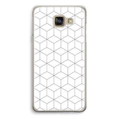 Zwart-witte kubussen: Samsung Galaxy A5 (2016) Transparant Hoesje