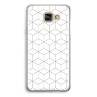 Zwart-witte kubussen: Samsung Galaxy A5 (2016) Transparant Hoesje