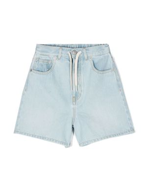 MM6 Maison Margiela Kids short à patch logo - Bleu