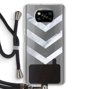 Marmeren pijlen: Xiaomi Poco X3 Pro Transparant Hoesje met koord