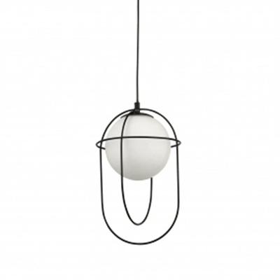 Searchlight Design hanglampAxis zwart met wit - 9131BK