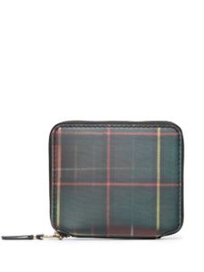 Comme Des Garçons portefeuille à motif tartan en effet lenticulaire - Vert