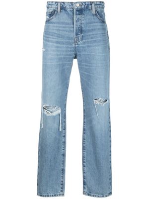 FRAME jean droit à effet usé - Bleu