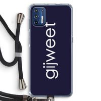 Gijweet: Motorola Moto G9 Plus Transparant Hoesje met koord