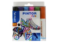 Verfstift Pilot Pintor fun 1.4mm ass etui ÃƒÆ' 6 stuks assorti