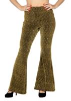 Party glitter broek goud flared