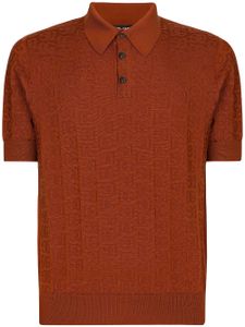 Dolce & Gabbana polo à logo en jacquard - Orange