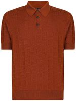 Dolce & Gabbana polo à logo en jacquard - Orange