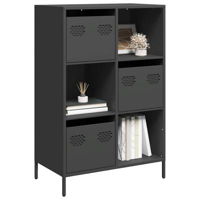 Hoge kast 68x39x103,5 cm staal zwart