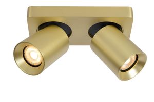 Lucide Nigel plafondlamp 2x 5W goud mat