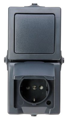 Nautic wisselcombinatie IP44 RA verticaal antraciet