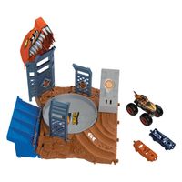 Hot Wheels Monster Trucks Arena Smashers Tiger Shark Spin-Out Challenge playset - thumbnail