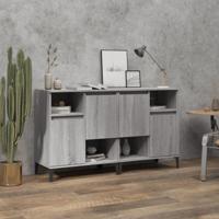 Dressoirs 2 st 60x35x70 cm bewerkt hout grijs sonoma eikenkleur