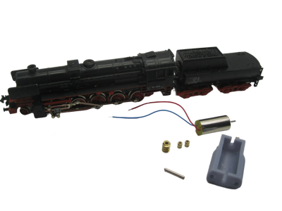 micromotor NM010G ombouwset voor Minitrix DB / DRG BR 52, SNCB 26, SNCF 150 Y, ÖBB 52