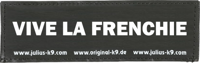Julius-K9 label - Vive la frenchie - 150x60mm