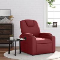 Fauteuil verstelbaar kunstleer wijnrood