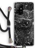Zwart marmer: Oppo A95 5G Transparant Hoesje met koord