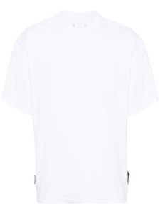 sacai t-shirt en coton à fentes latérales - Blanc