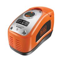 BLACK+DECKER ASI300 11bar AC/DC Compressor | Universele ventieladapter | 2x Tapse aansluitingen | 1x Naaldaansluiting | 12V adapter | 230V adapter -