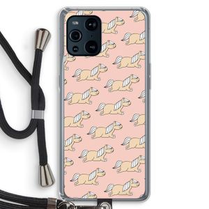 Ponys: Oppo Find X3 Pro Transparant Hoesje met koord