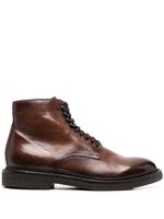 Officine Creative bottines en cuir à lacets - Marron - thumbnail