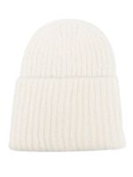 MSGM bonnet en maille épaisse à design nervurée - Blanc