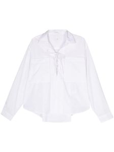 MOTHER blouse lacée The Roomie - Blanc