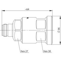 Telegärtner 100024032 100024032 N-connector Koppeling, recht 50 Ω 1 stuk(s)