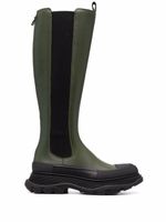 Alexander McQueen bottes Tread Slick en cuir - Vert - thumbnail