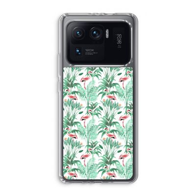Flamingo bladeren: Xiaomi Mi 11 Ultra Transparant Hoesje