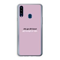 gij moogt er zijn: Samsung Galaxy A20s Transparant Hoesje
