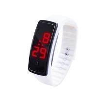 LED digitale display siliconen armband kinderen elektronische horloge (wit)