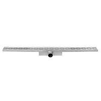 Easy Drain Compact 30 douchegoot RVS met enkele plaat RVS waterslot 30mm 80cm inbouw diepte 63mm met zijuitloop BMCOM80030