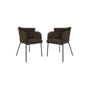Eetkamerstoel Luca - Espresso/Zwart - Set van 2