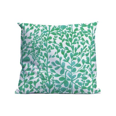 Kussen Bloem Groen 60x40cm. Smooth Poly Complete set