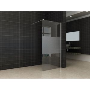 Wiesbaden Slim Douchewand Middenband 900x2000x8 mm NANO Chroom profiel