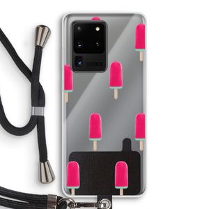 Waterijsje: Samsung Galaxy S20 Ultra Transparant Hoesje met koord