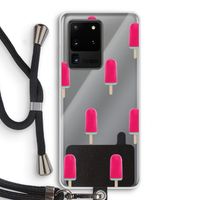 Waterijsje: Samsung Galaxy S20 Ultra Transparant Hoesje met koord