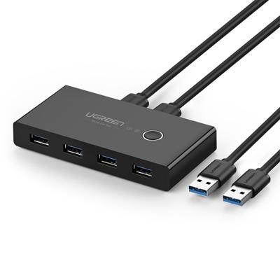 Ugreen USB-Switch Selector 2 USB-poorten delen 4 USB poorten Switcher Adapter voor muis toetsenbord Printer
