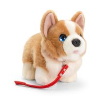 Pluche knuffel dier corgi hond aan lijn 30 cm